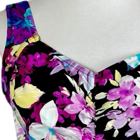 Azul Maxine of Hollywood Women’s Plus One Piece Swimsuit Retro Floral Size 16W - Picture 9 of 13